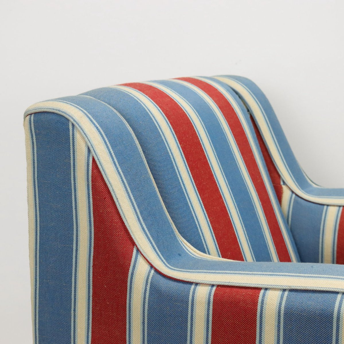 Vintage Armchairs Fabric Upholstery Italy 1950s-photo-4