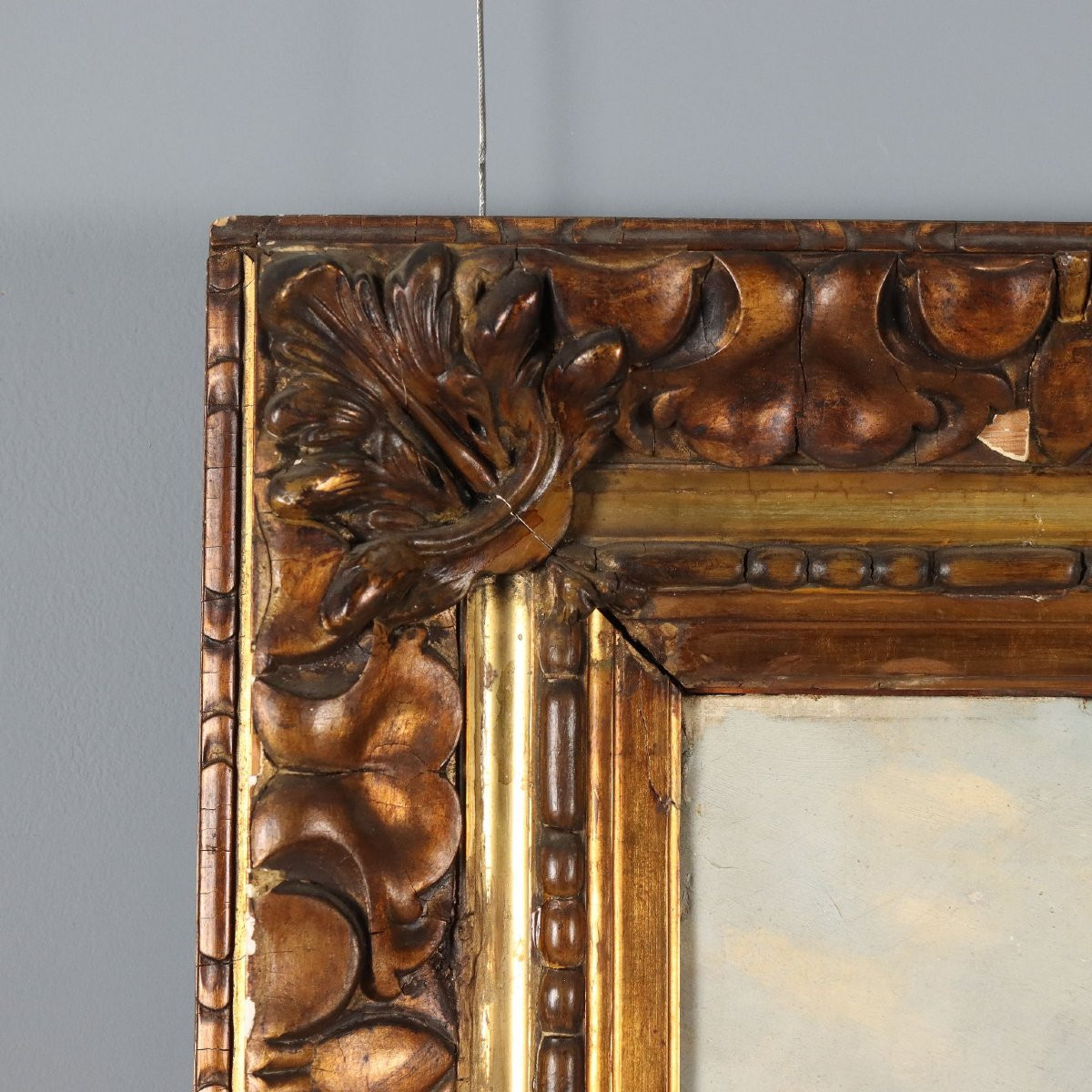 Modern Painting Landscape With Figures Oil On Canvas '800-'900-photo-5