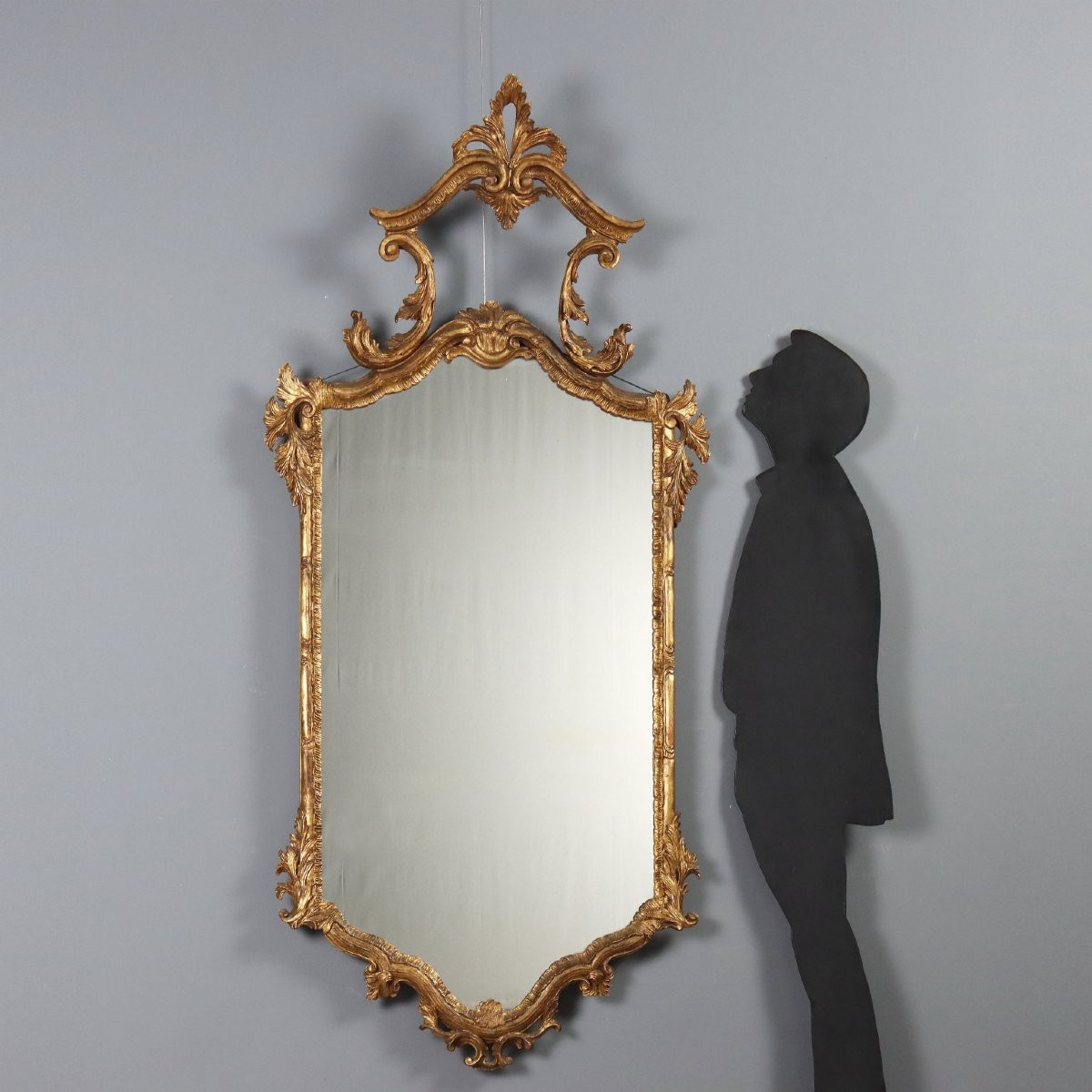 Carved And Gilded Wooden Mirror Italy Late 19th Century-photo-2