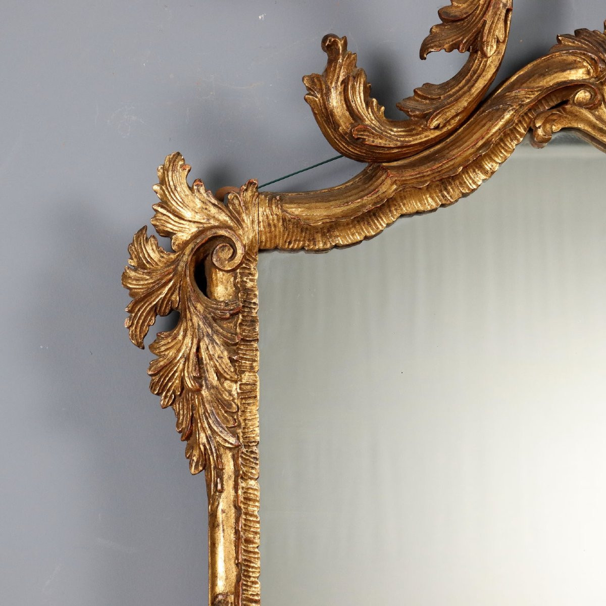 Carved And Gilded Wooden Mirror Italy Late 19th Century-photo-4