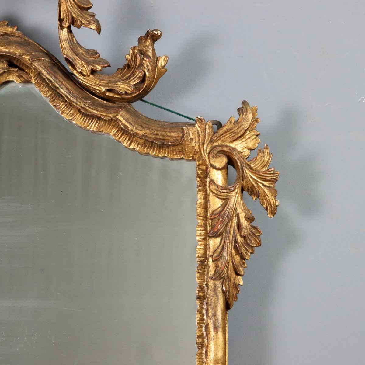 Carved And Gilded Wooden Mirror Italy Late 19th Century-photo-1