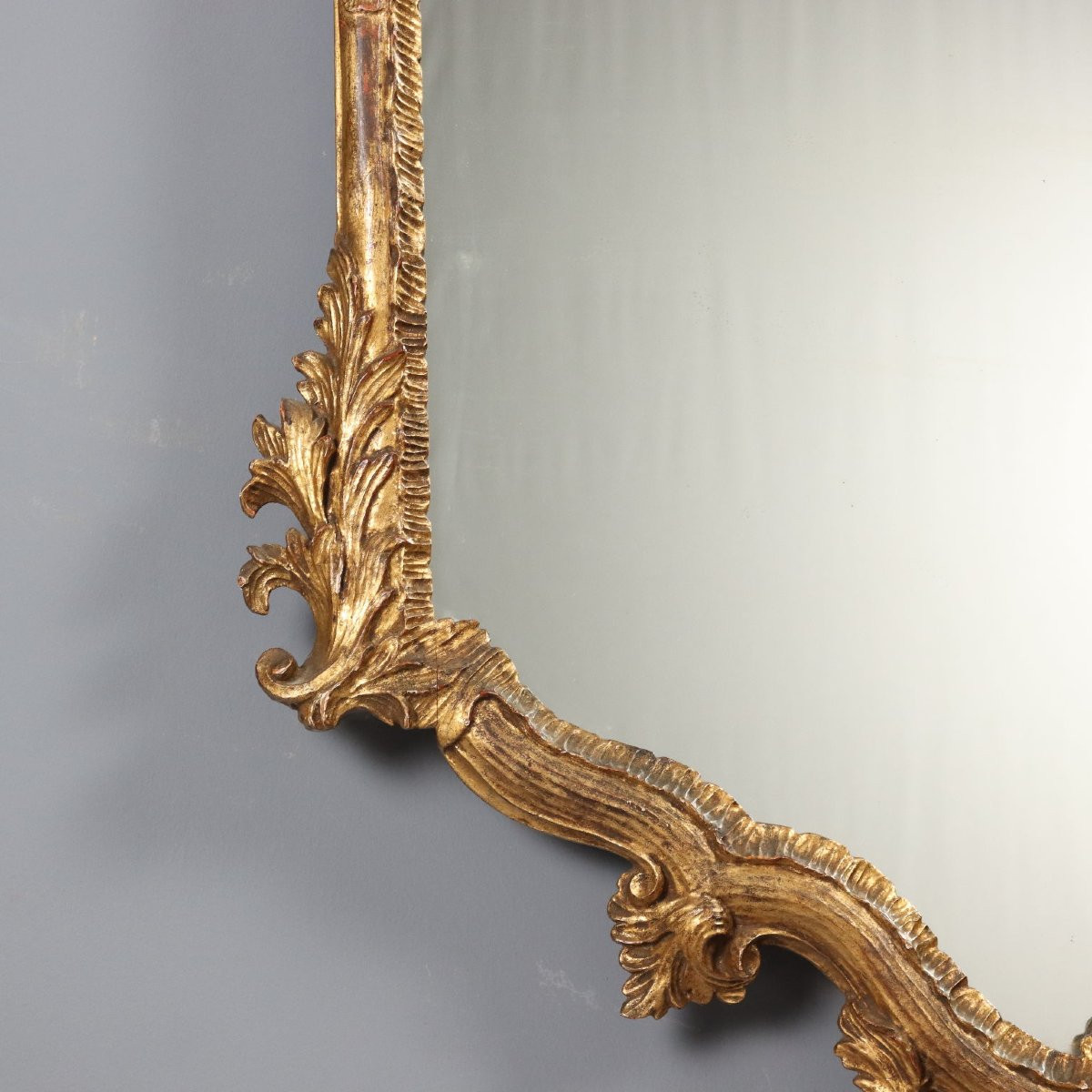 Carved And Gilded Wooden Mirror Italy Late 19th Century-photo-2