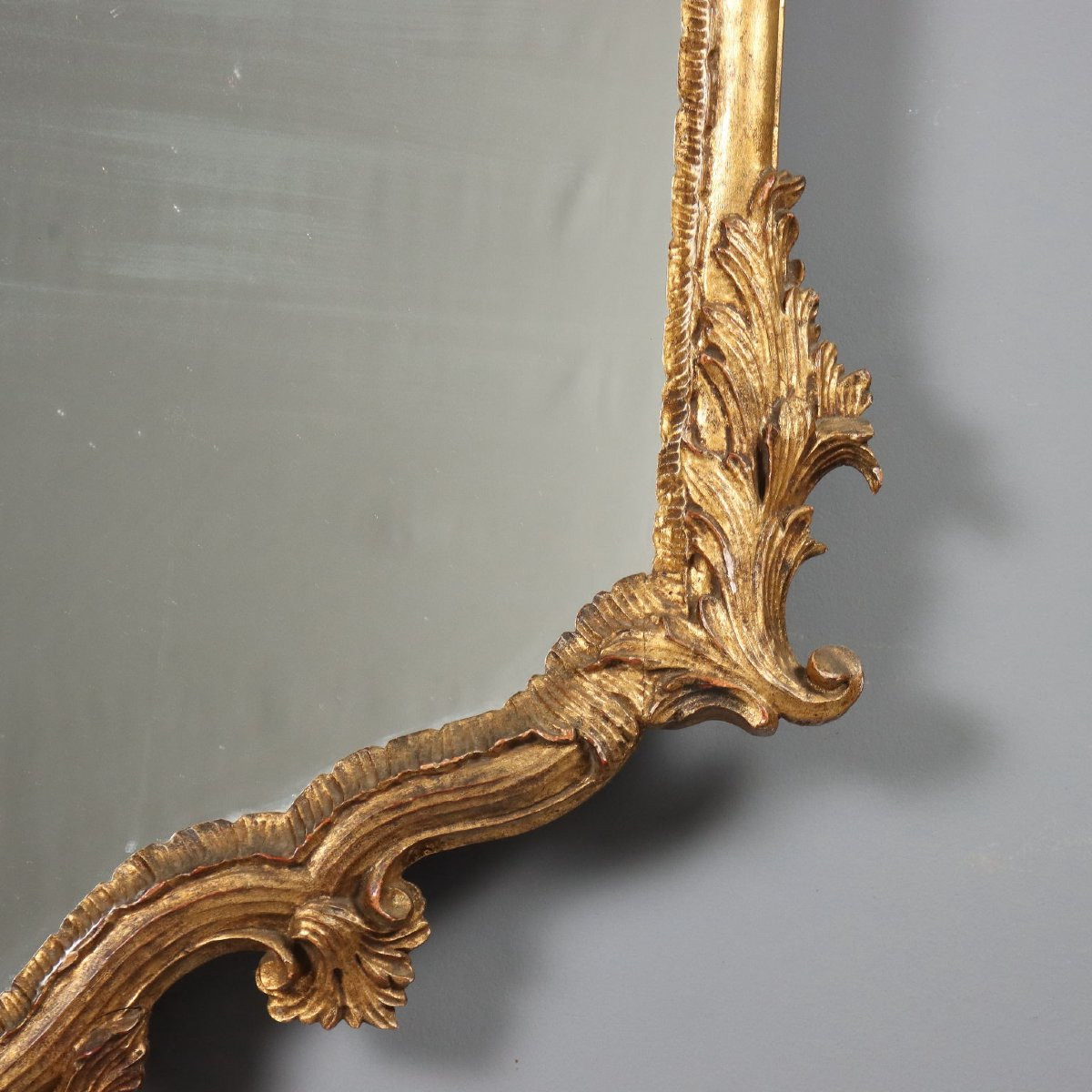 Carved And Gilded Wooden Mirror Italy Late 19th Century-photo-4