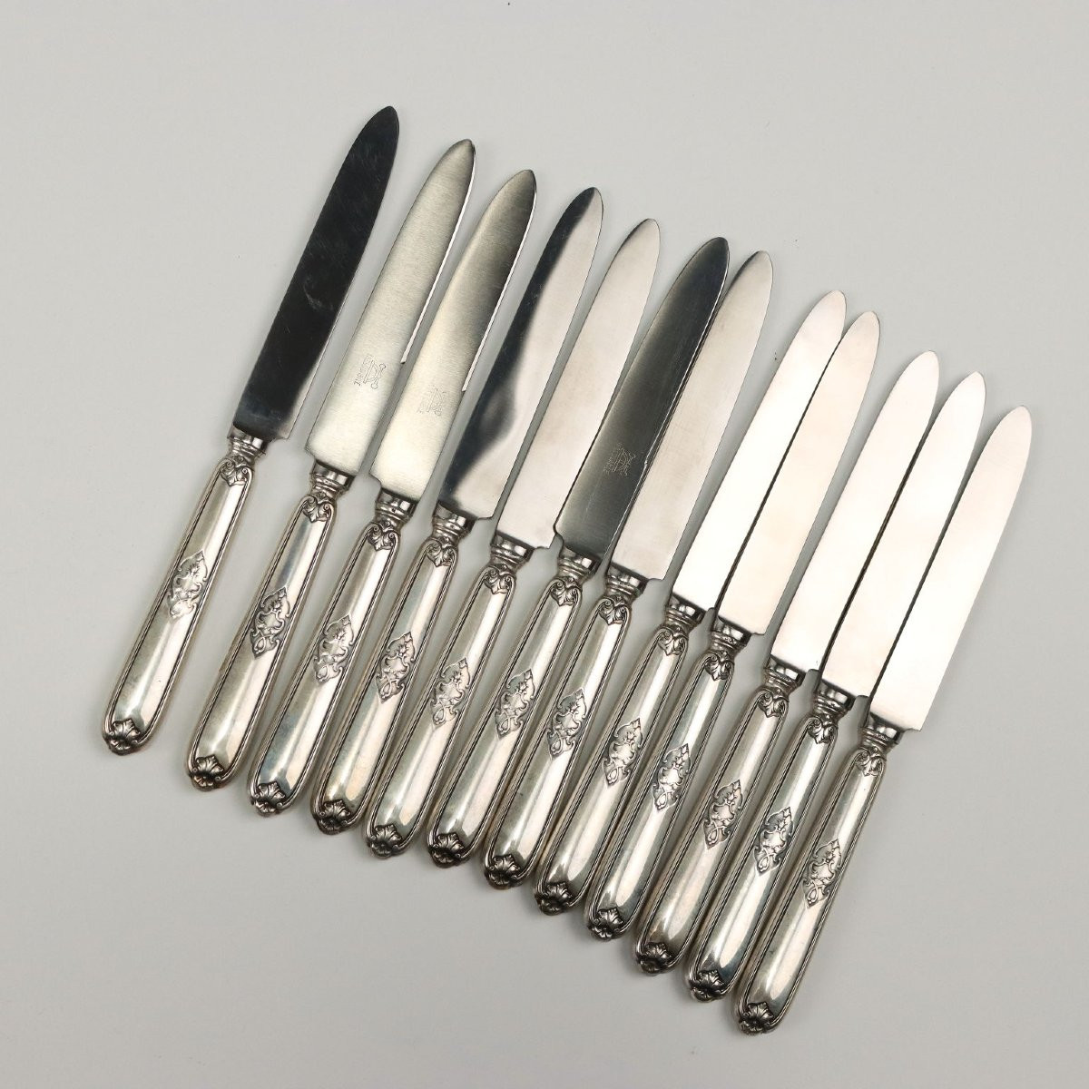 Michelangelo Clementi Silver Cutlery Set, Bologna Italy First Half Of The 20th Century-photo-6