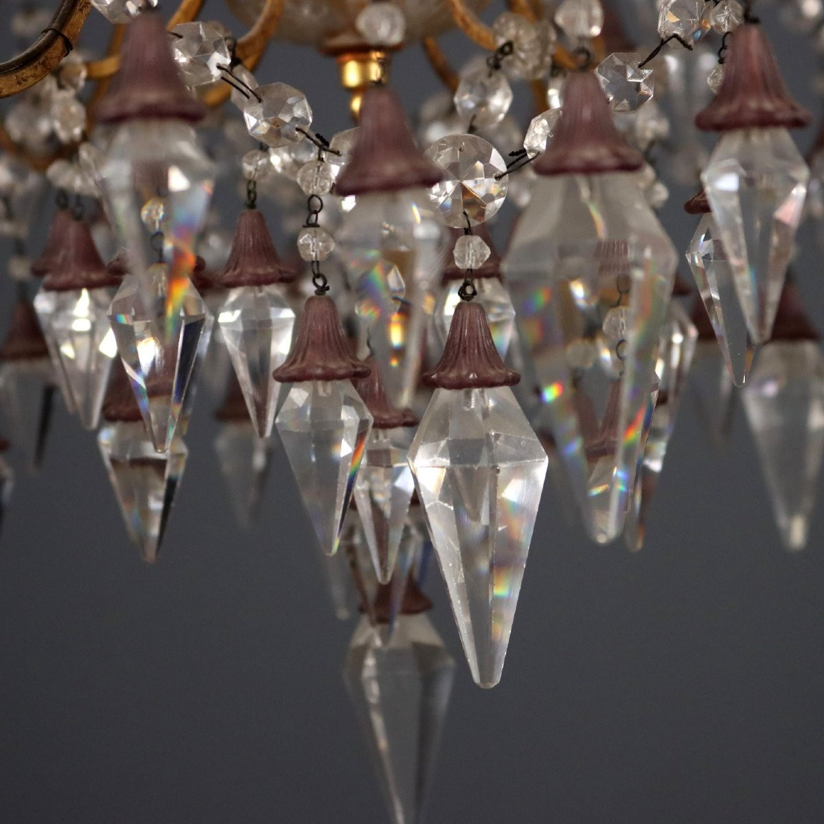 Pair Of Six-light Chandeliers Italy 19th Century-photo-1