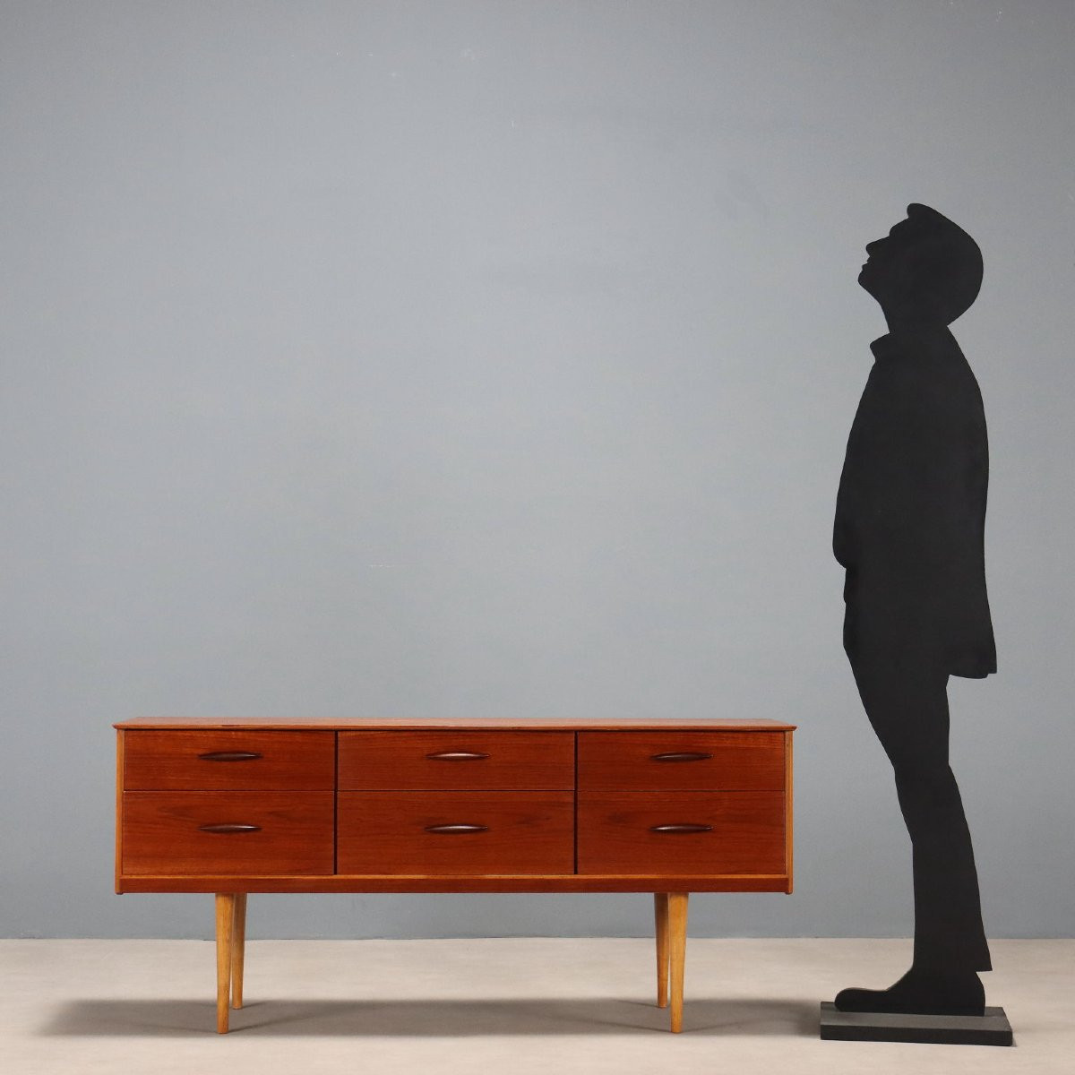 Vintage Chest Of Drawers Teak Veneer Design Italy 1960s-photo-2