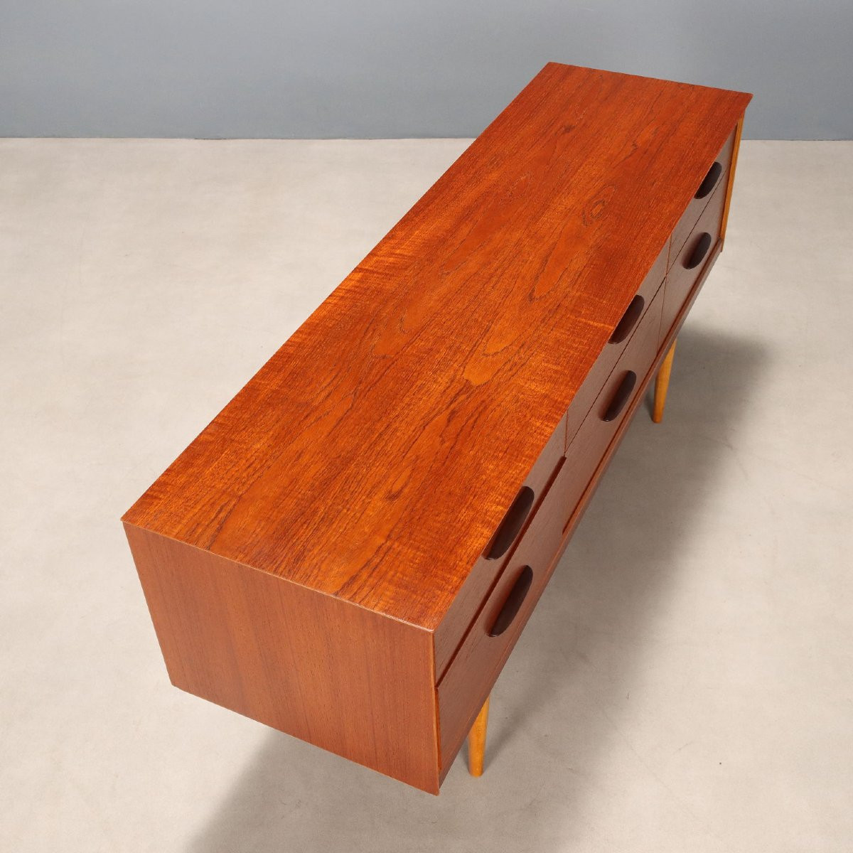 Vintage Chest Of Drawers Teak Veneer Design Italy 1960s-photo-3