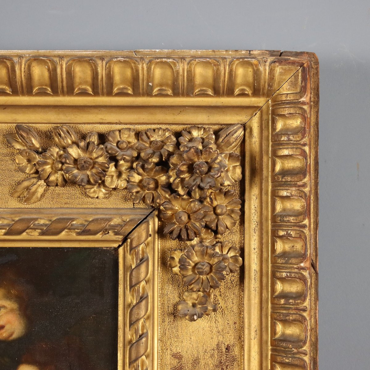 Tableau Ancien Copie par Ludovico Cardi Trinité Huile sur Toile '700-photo-1