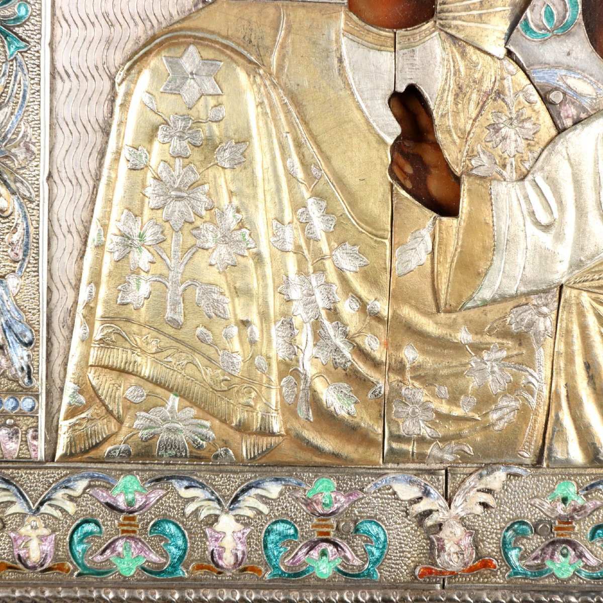 Silver Icon Copy By Julius Rappoport For Fabergé Russia First Half Of The 20th Century-photo-5