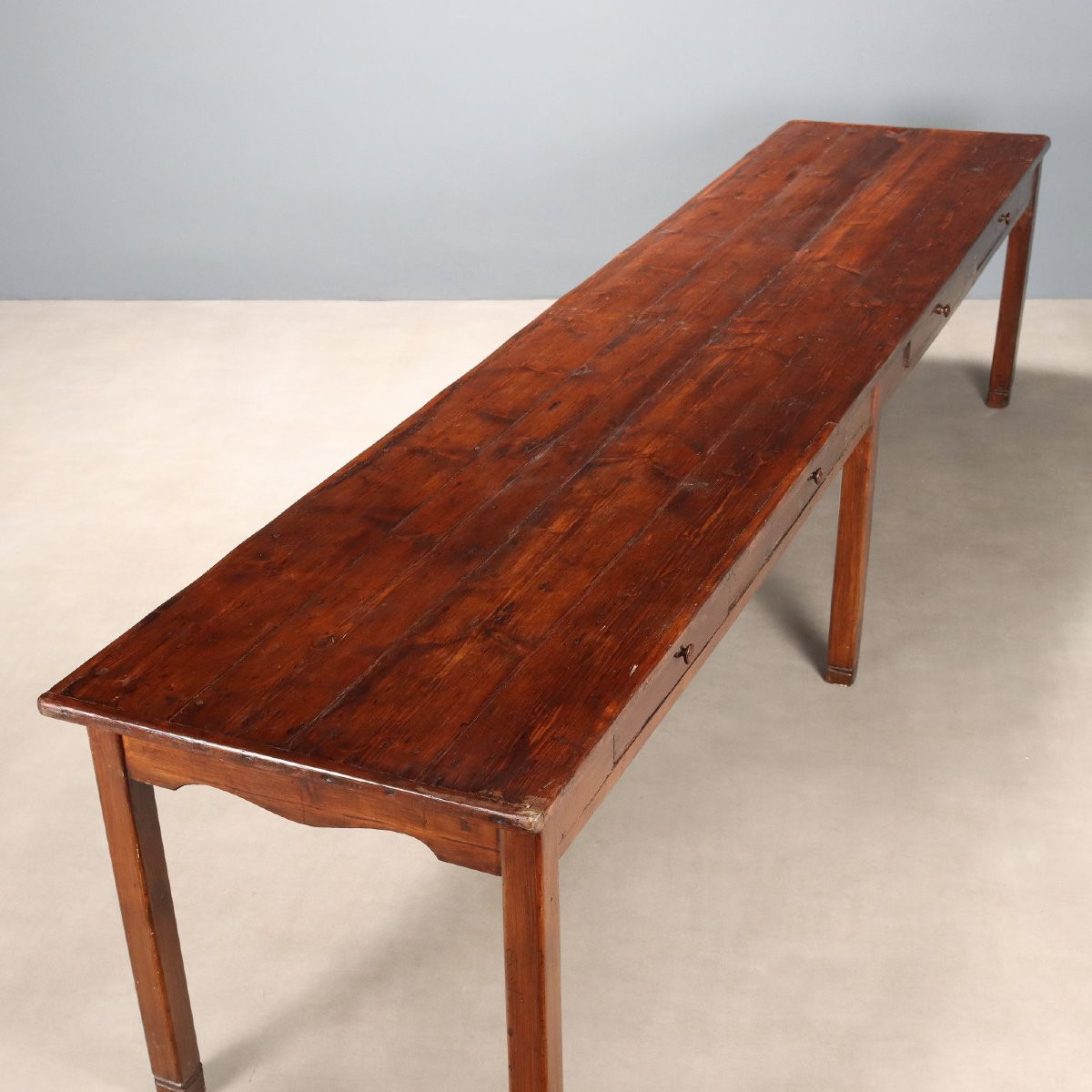 Table en sapin Italie, fin du XIXe siècle-photo-4