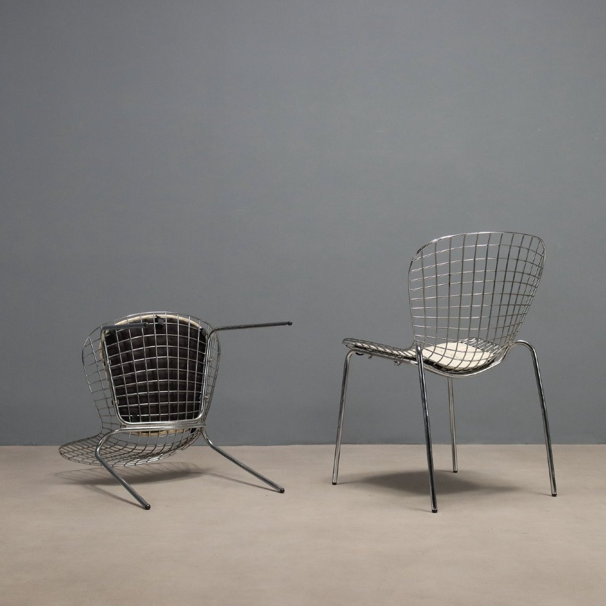 Dix Chaises Vintage  Design Italie des Années 1960-photo-6