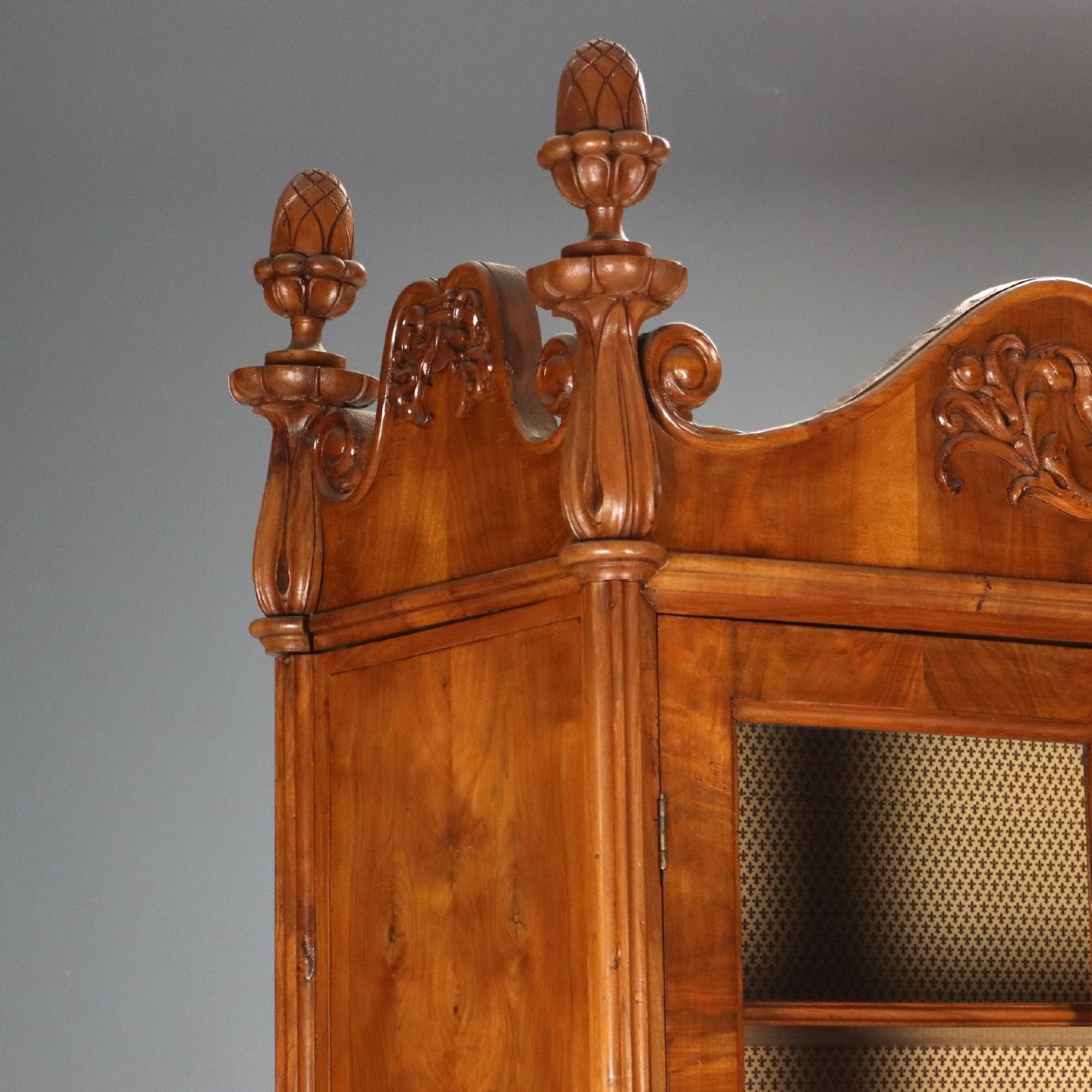 Antique Bookcase Walnut 6 Doors 3 Drawers Italy XIX Century-photo-4