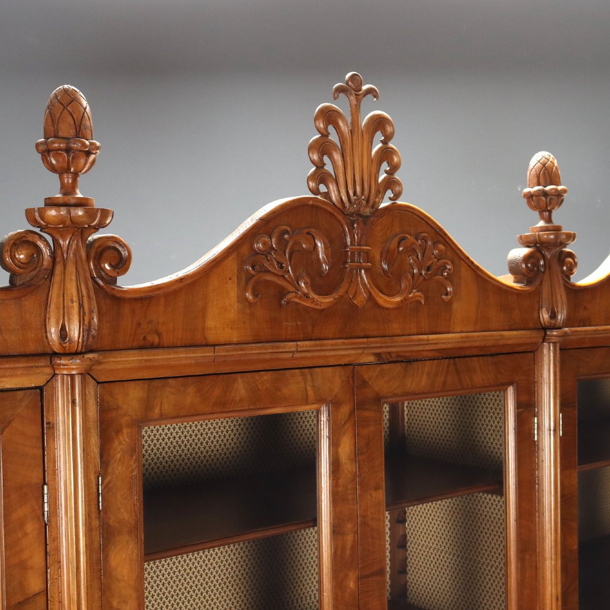 Antique Bookcase Walnut 6 Doors 3 Drawers Italy XIX Century-photo-1