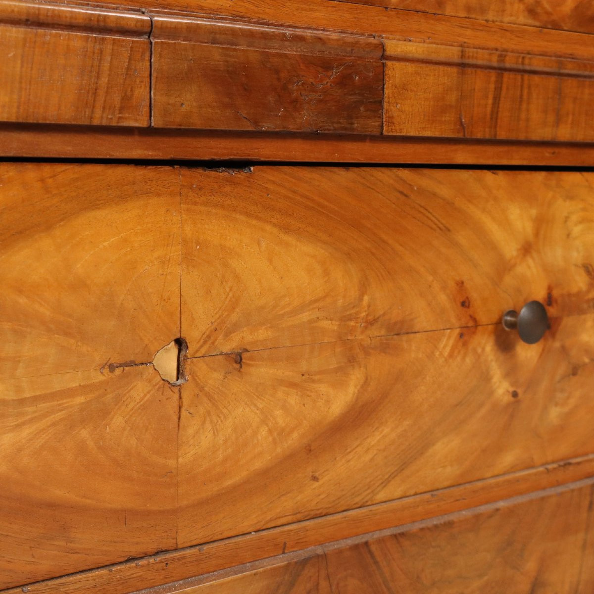 Antique Bookcase Walnut 6 Doors 3 Drawers Italy XIX Century-photo-4