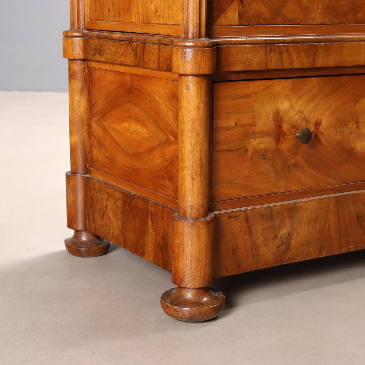 Antique Bookcase Walnut 6 Doors 3 Drawers Italy XIX Century-photo-5