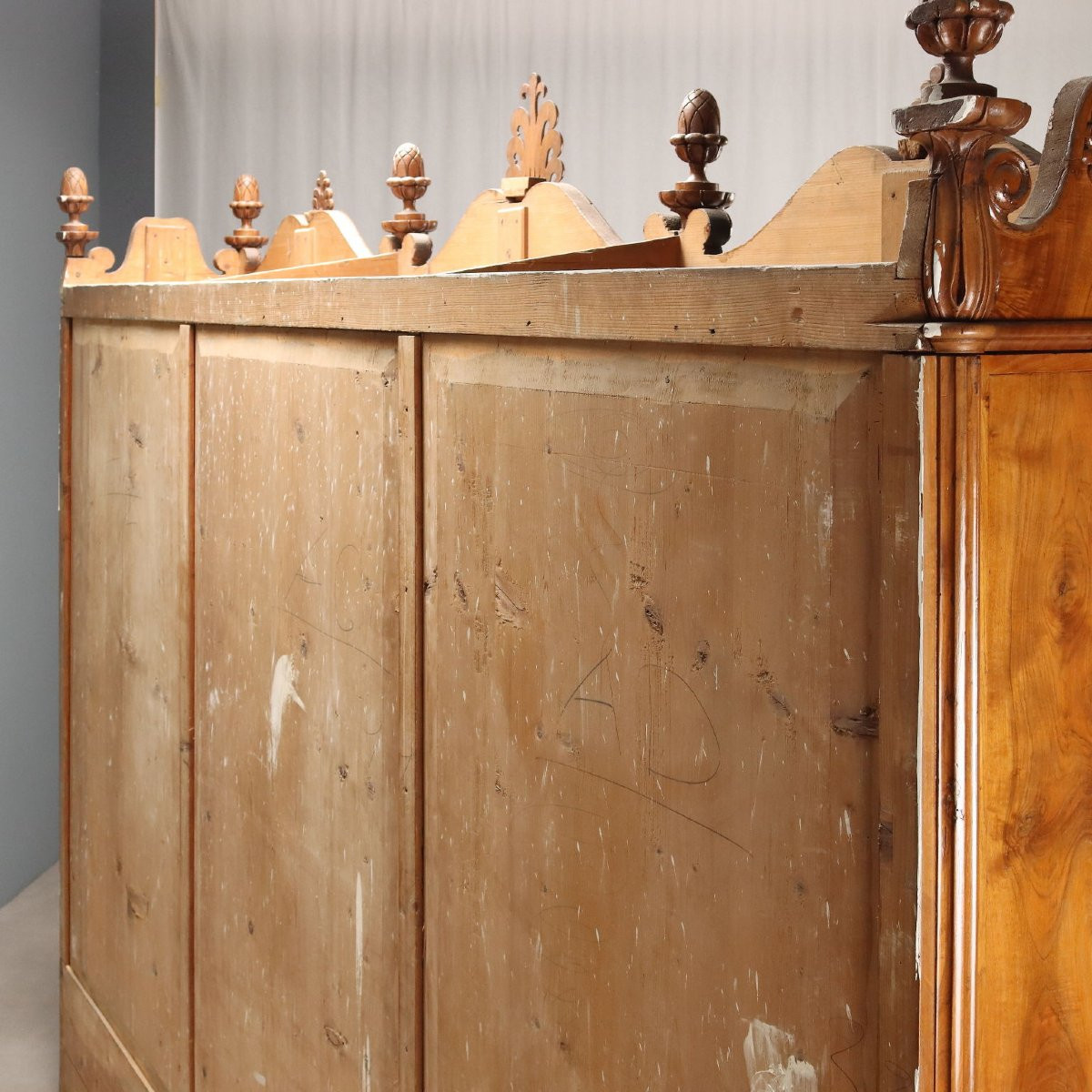 Antique Bookcase Walnut 6 Doors 3 Drawers Italy XIX Century-photo-6