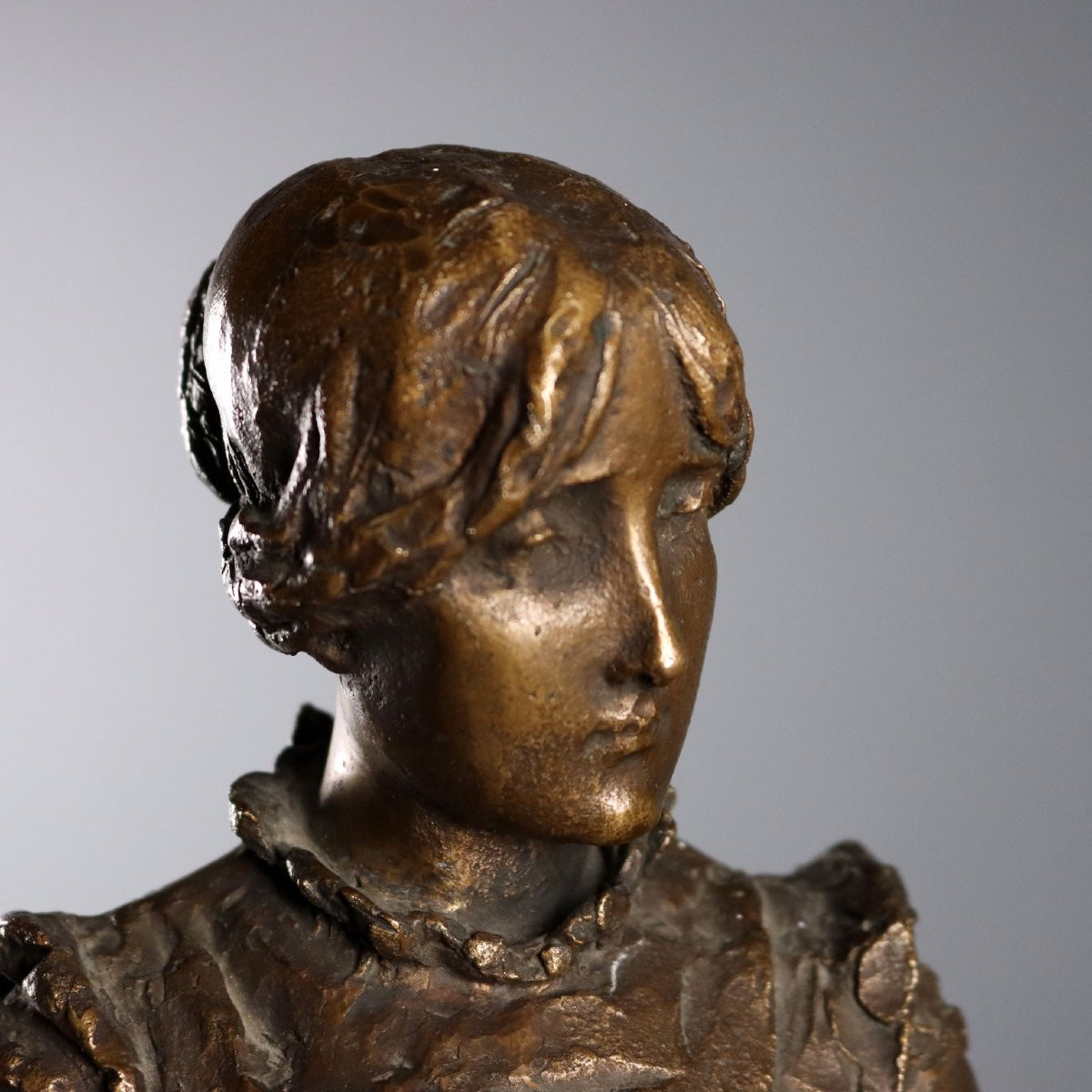 Femme au Livre Sculpture Signé Felice Bialetti Italie XIXe Siècle-photo-3