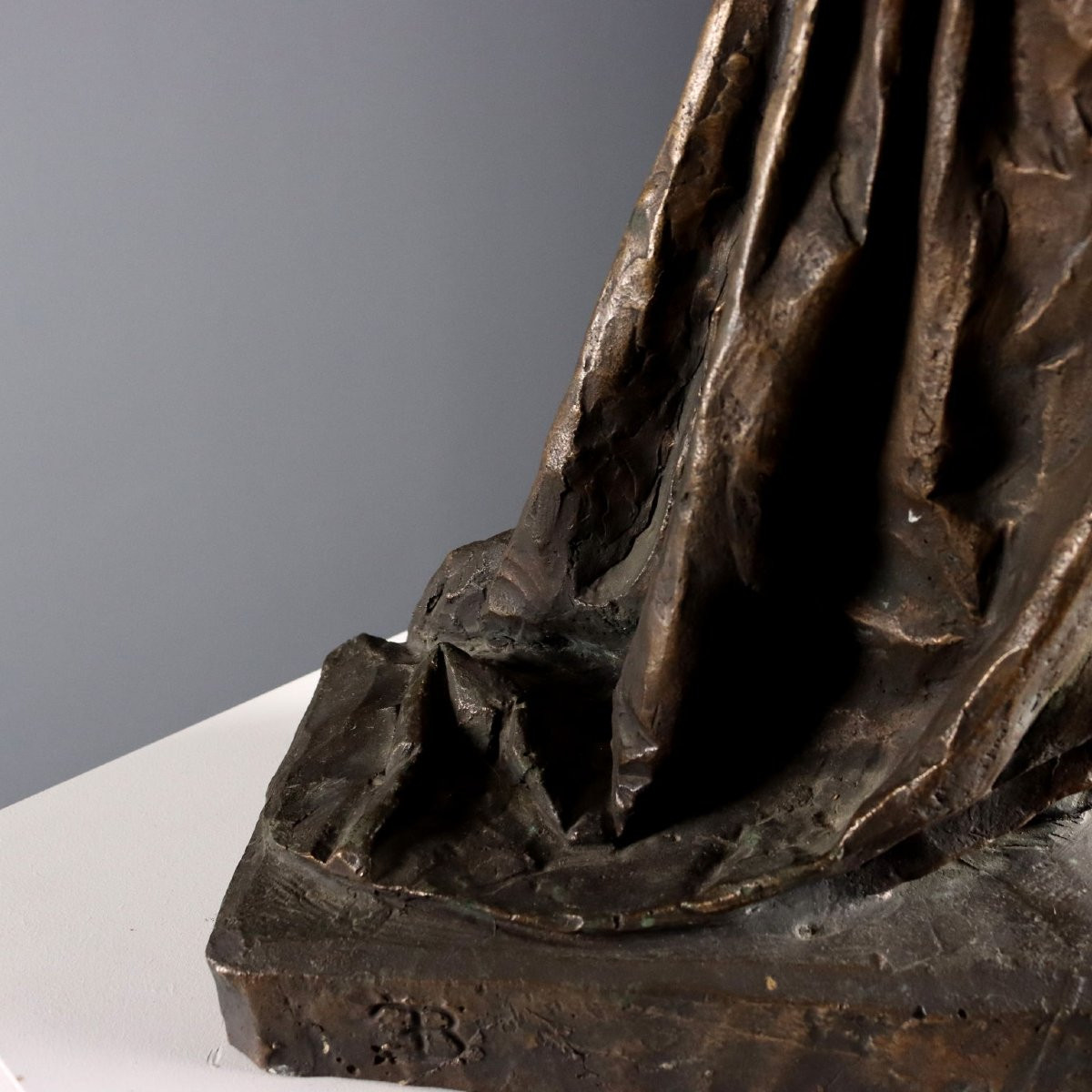Femme au Livre Sculpture Signé Felice Bialetti Italie XIXe Siècle-photo-2