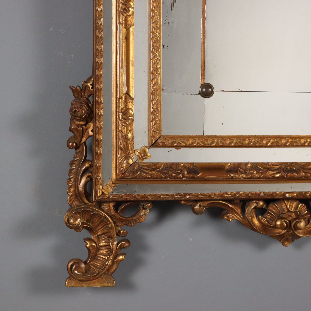 Proantic: Antique Mirror Baroque Style Carved Wood Italy XIX Century