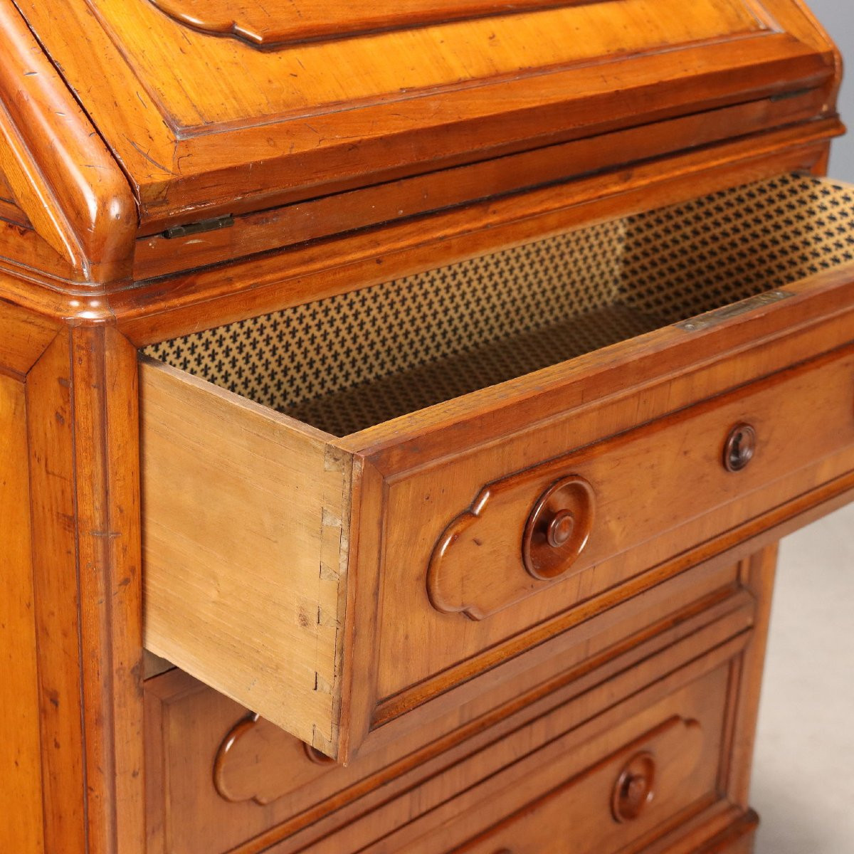 Antique Flap Cabinet Cherrywood Italy Mid XIX Century-photo-2