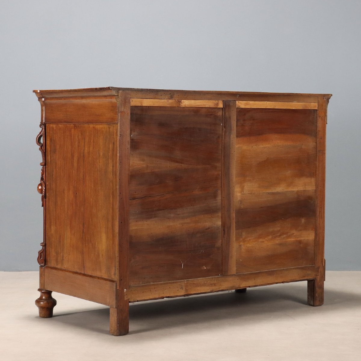 Commode Charles X Ancienne Acajou 7 Tiroirs Italie XIXe Siècle-photo-6