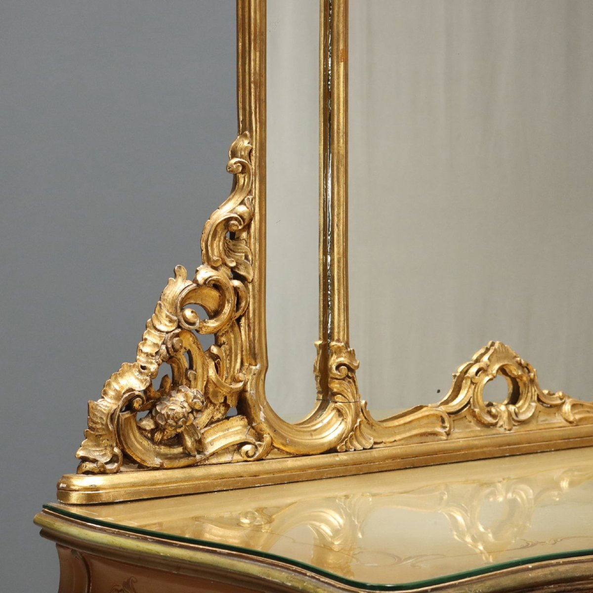 Commode Ancienne Style Baroque Vénitien Bois du XXe Siècle-photo-4