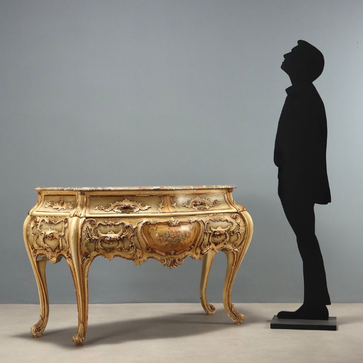 Commode de style rococo Italie du milieu du XXe siècle-photo-2
