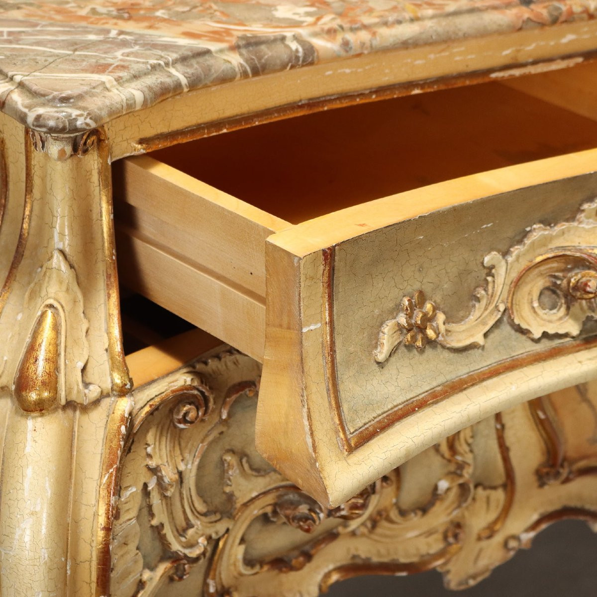 Commode de style rococo Italie du milieu du XXe siècle-photo-4