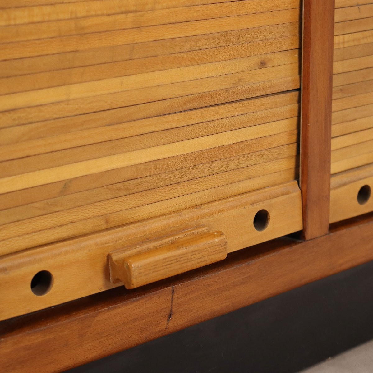 Vintage Cabinet Laminate Walnut Veneer Design Italy 1950s-photo-2