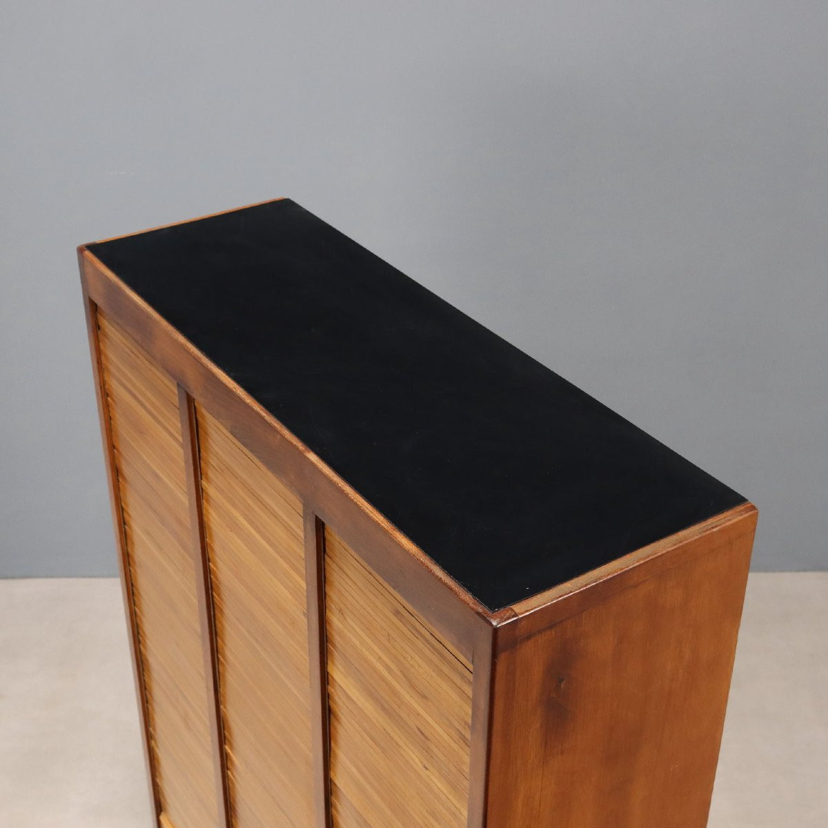 Vintage Cabinet Laminate Walnut Veneer Design Italy 1950s-photo-4