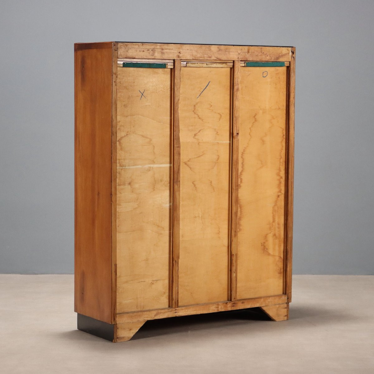 Vintage Cabinet Laminate Walnut Veneer Design Italy 1950s-photo-5