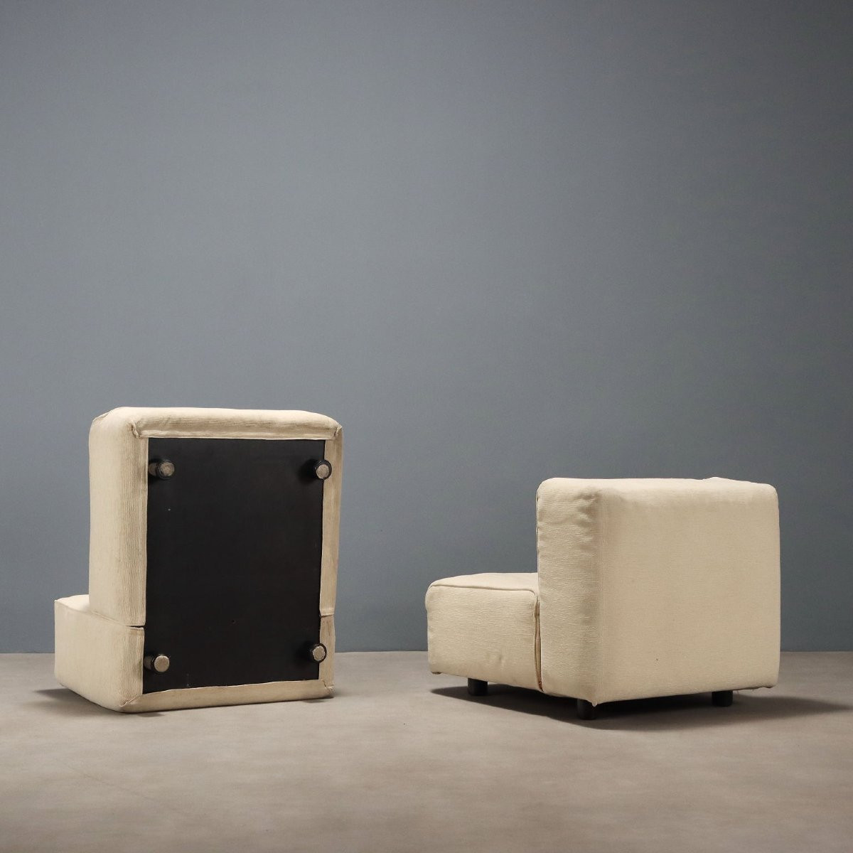 Vintage Arflex 9000 Armchairs Fabric Design Tito Agnoli 1970s-photo-4