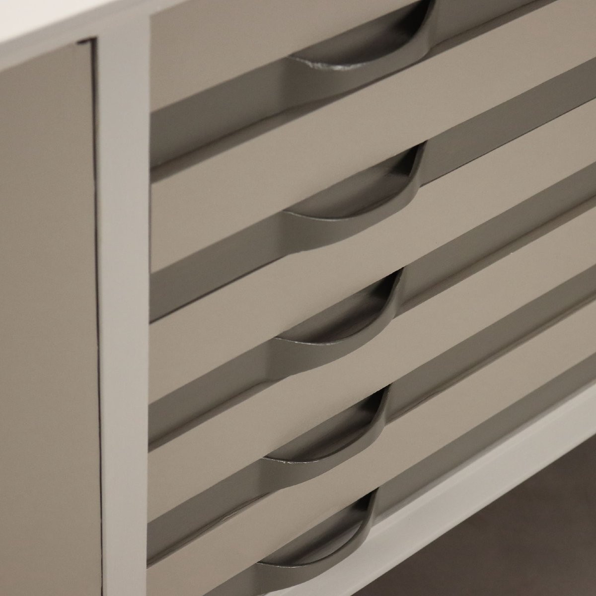 Buffet Prisma Collection Vintage Design Teck Peint Années 1960-photo-3