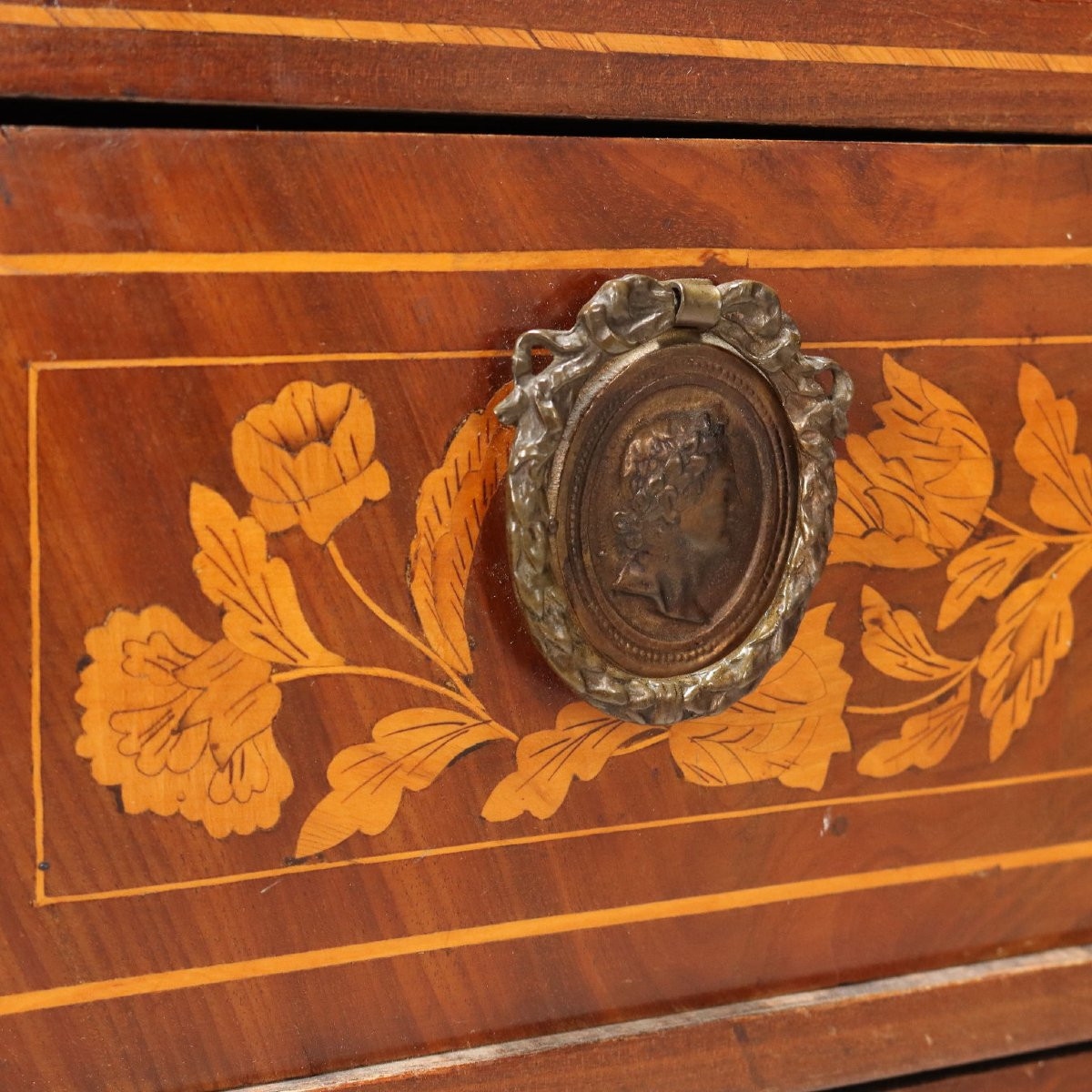 Bibliothèque Ancienne Érable Acajou Pays-Bas XIXe Siècle-photo-5