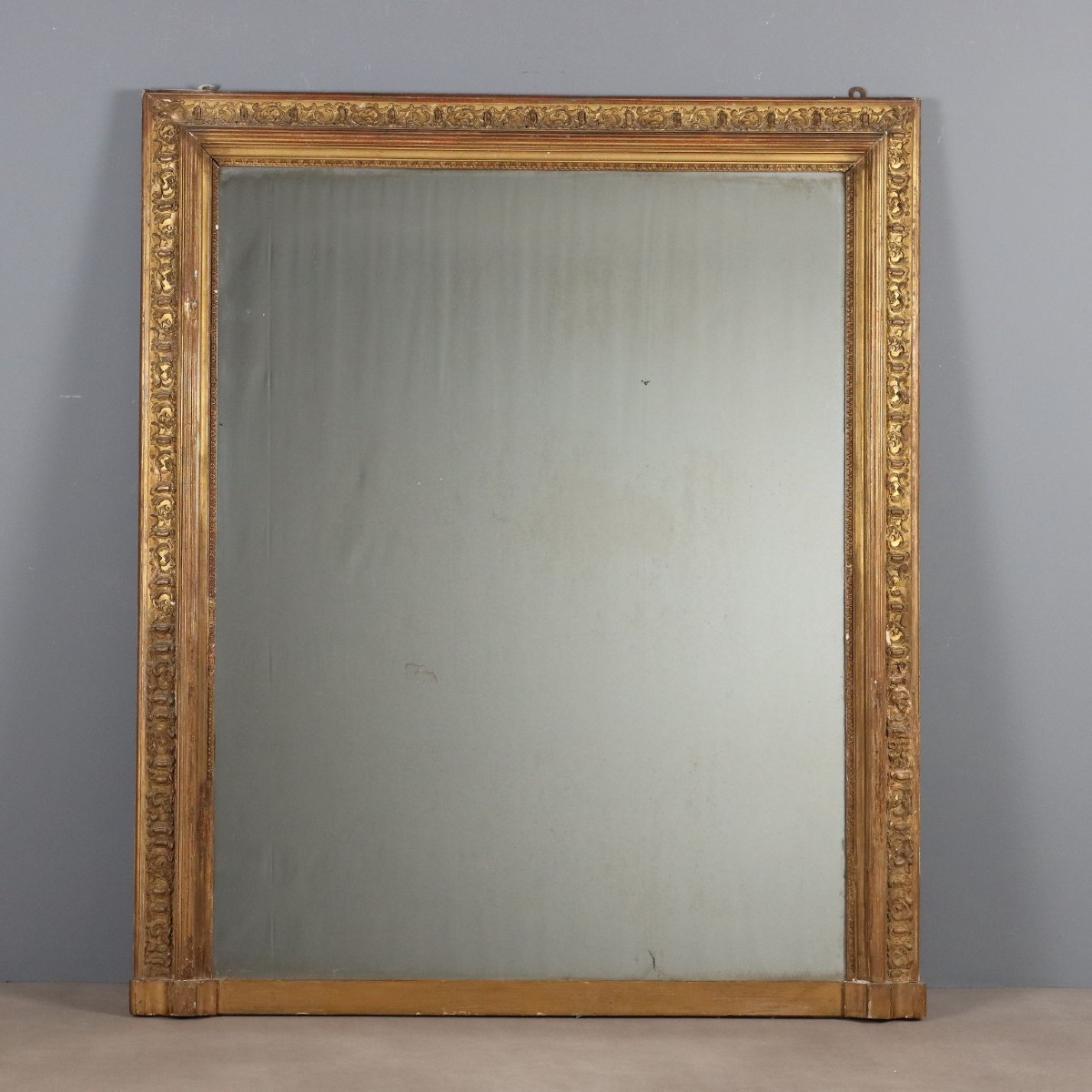 Antique Mirror Carved Gilded Wood Italy XIX Century