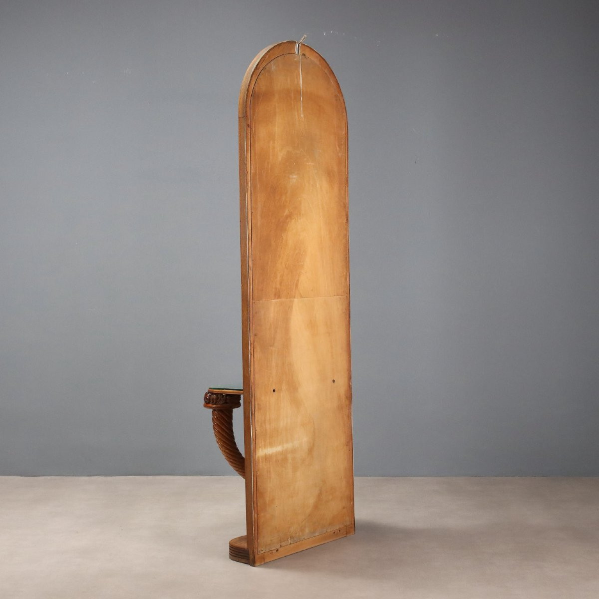 Console Ancien avec Miroir Art Déco Chêne Italie XXe Siècle-photo-5