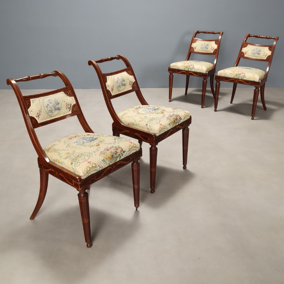 Set Of Four Victorian Chairs England, Early 19th Century