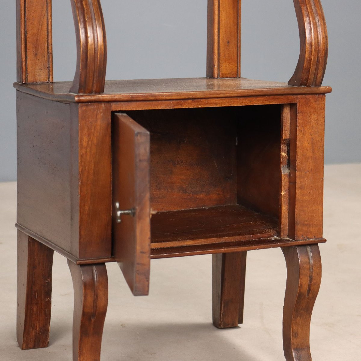 Pair Of Walnut Bedside Tables Italy Mid-19th Century-photo-3