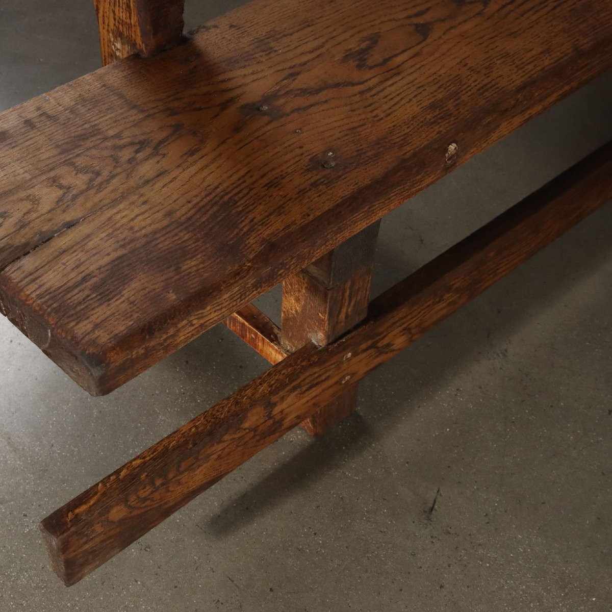 Antique Benches Chestnut Conservative Restoration Italy XX Century -photo-3