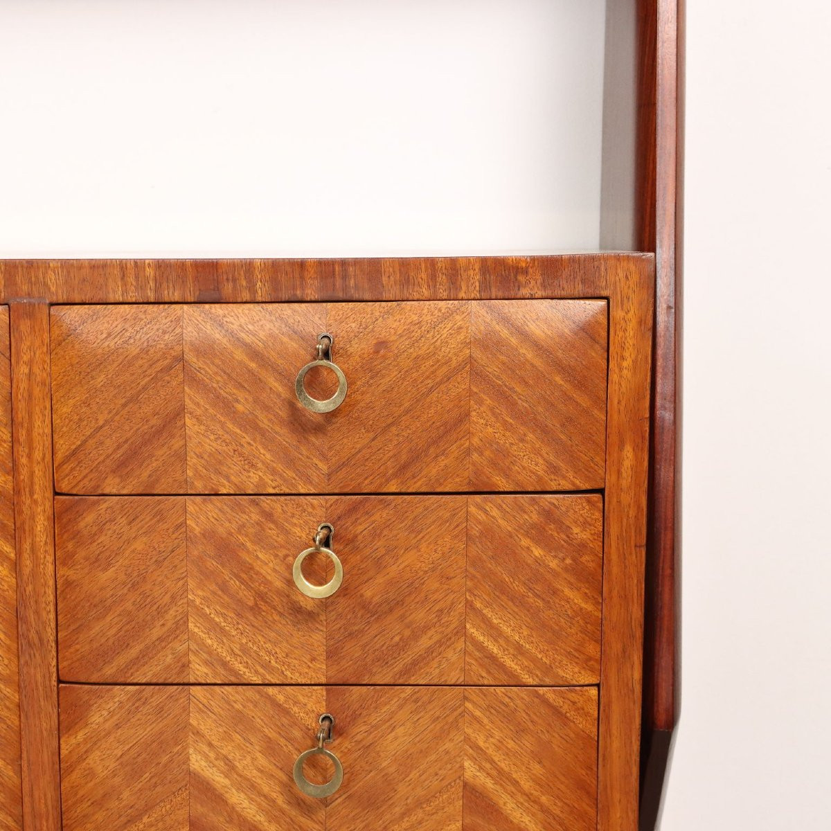 Bibliothèque Vintage Plaquée en Bois Exotiques Design Années 60-photo-4