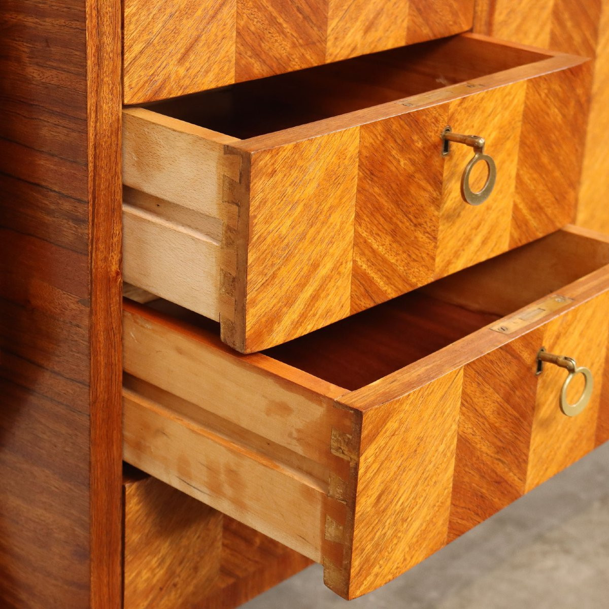 Bibliothèque Vintage Plaquée en Bois Exotiques Design Années 60-photo-5