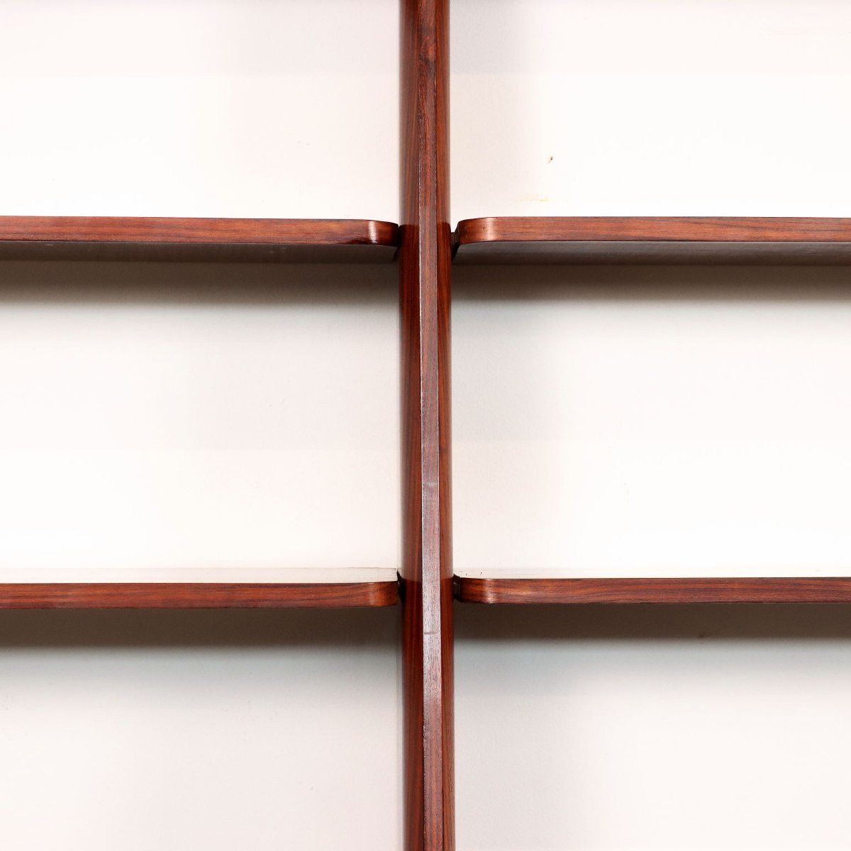 Bibliothèque Vintage Plaquée en Bois Exotiques Design Années 60-photo-6