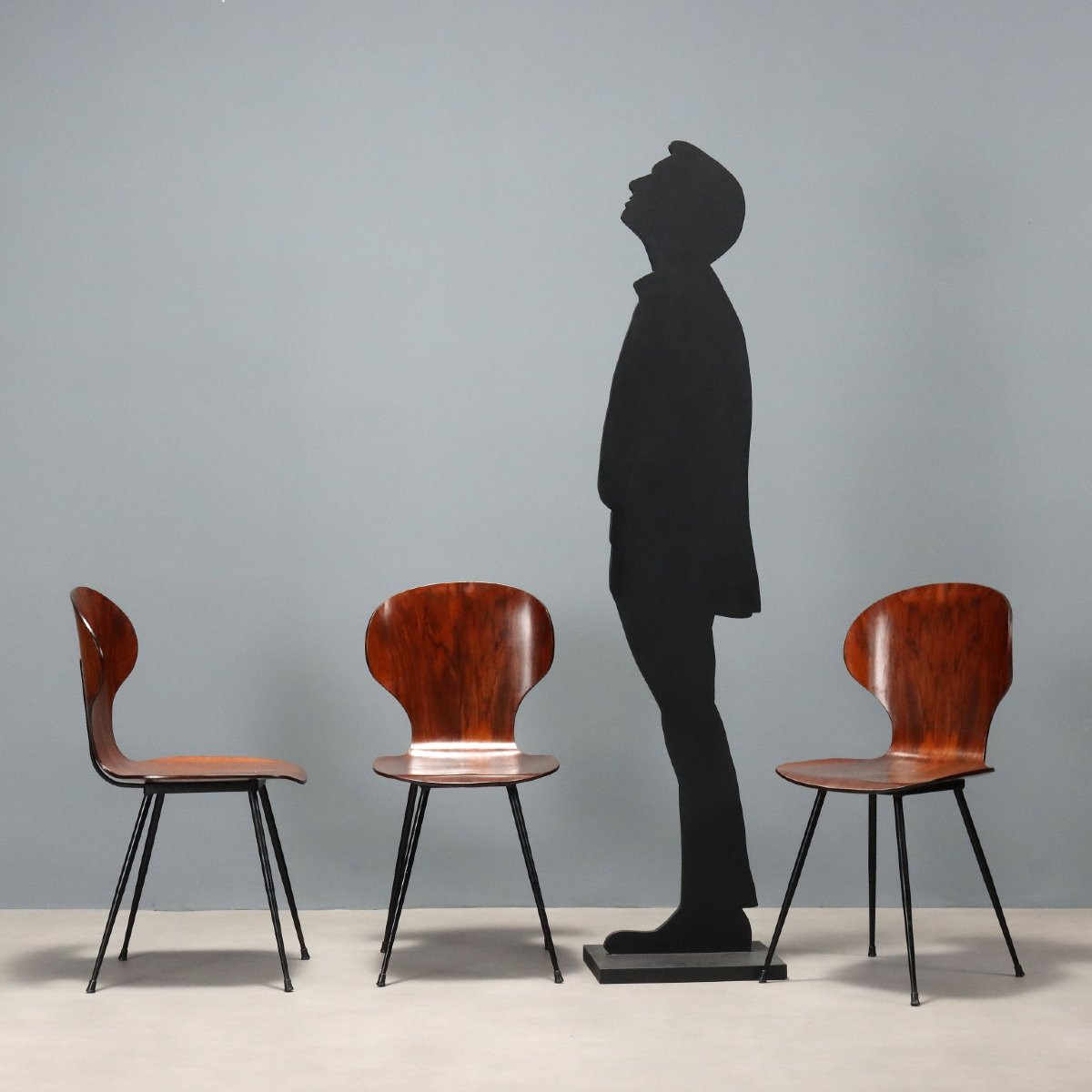 Chaises de Salle à Manger Vintage Contreplaqué Design Années 60-photo-2