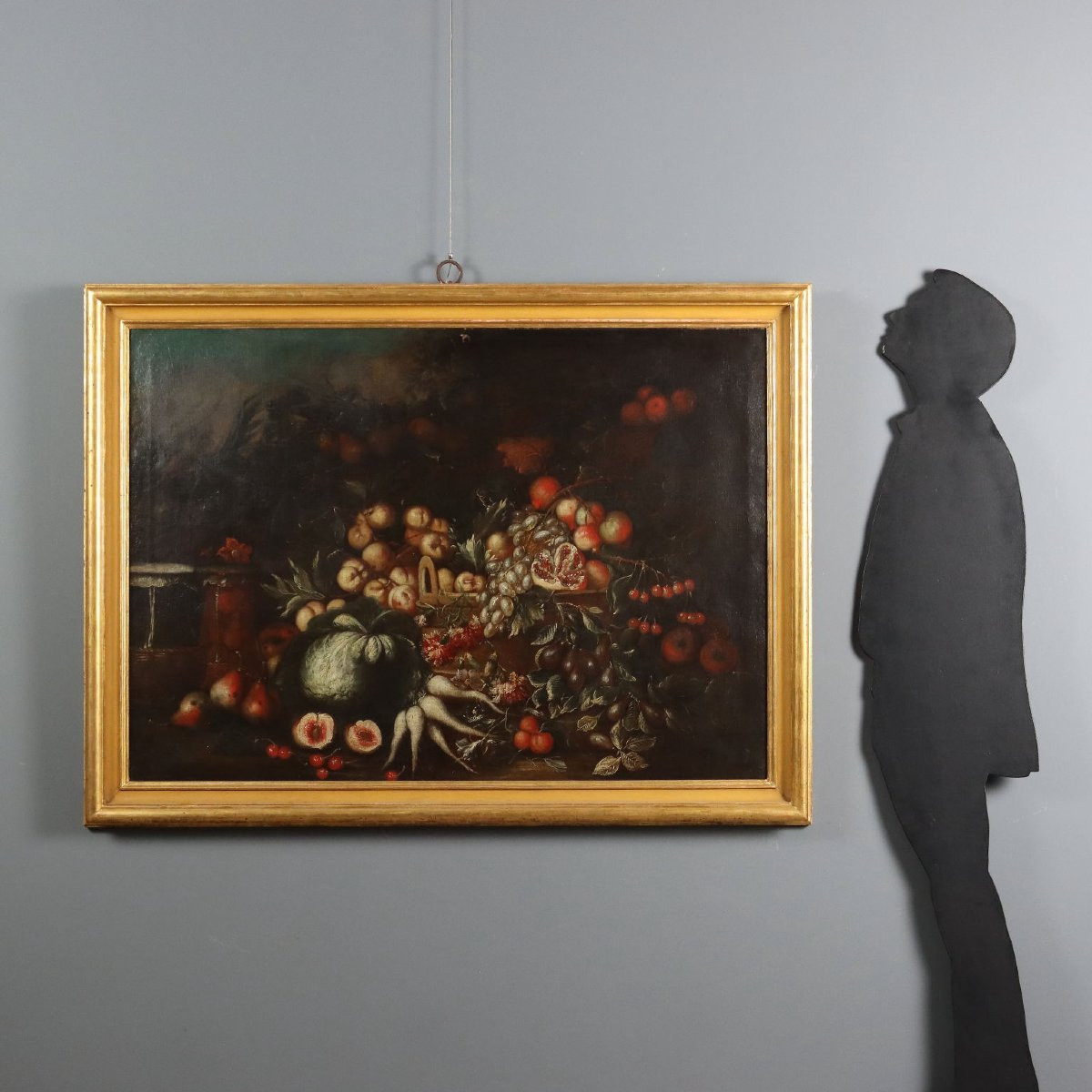 Tableau Ancien Nature Morte aux Fruits Huile sur Toile XVIIIe Siècle-photo-2