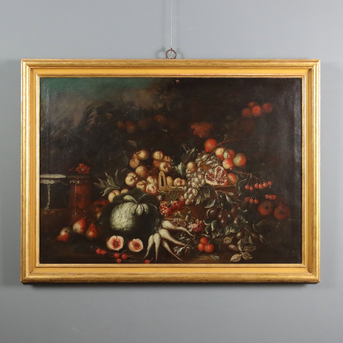 Tableau Ancien Nature Morte aux Fruits Huile sur Toile XVIIIe Siècle