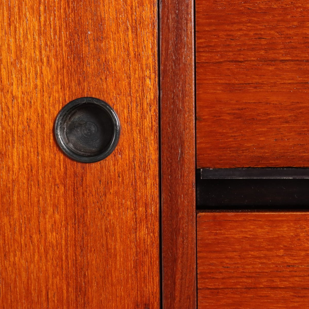 Vintage Sideboard Teak 4 Drawers Design 1960s Restored-photo-3