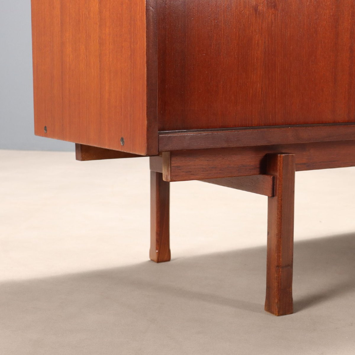 Vintage Sideboard Teak 4 Drawers Design 1960s Restored-photo-4