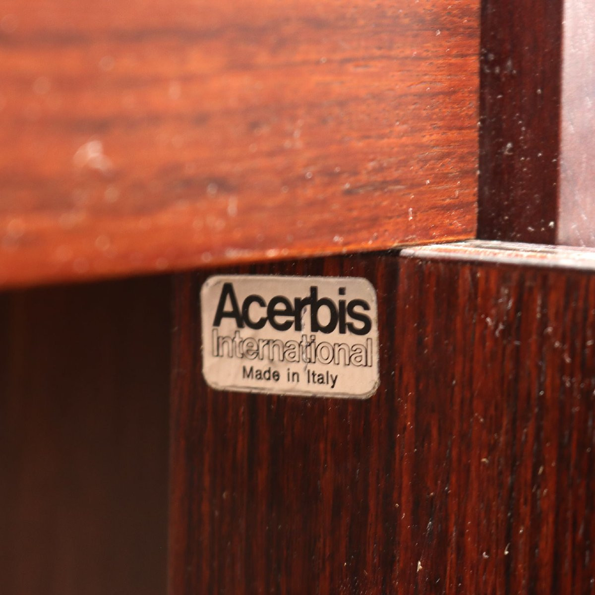 Vintage Acerbis Bookcase Exotic Wood Veneer Italy 1980s-photo-4