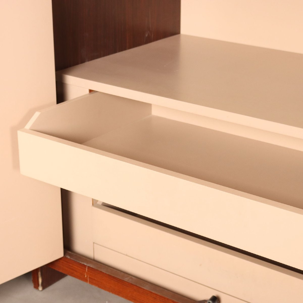 Vintage Wardrobe Wood Drawers Design Italy XX Century-photo-7