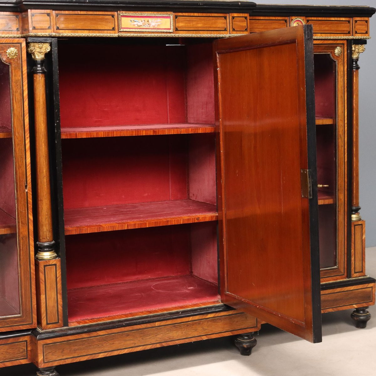 Victorian Rosewood And Bois De Rose Sideboard England Second Half Of The 19th Century-photo-3